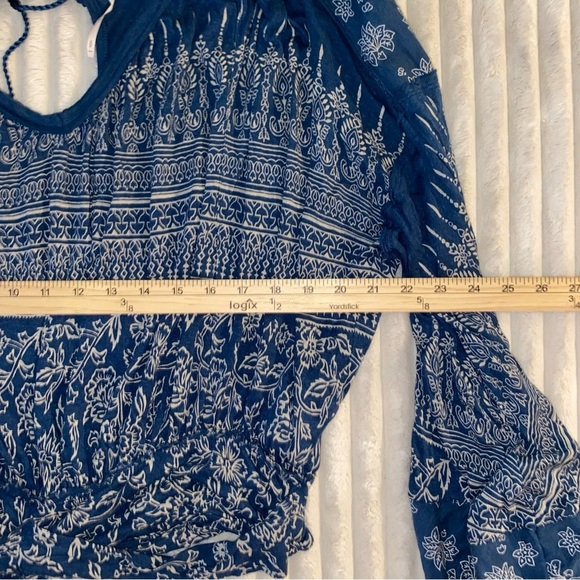 Free People‎ Blue Bohemian Blouse - Picture 8 of 10